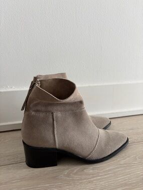 Black Suede Studio Grey Suede Booties